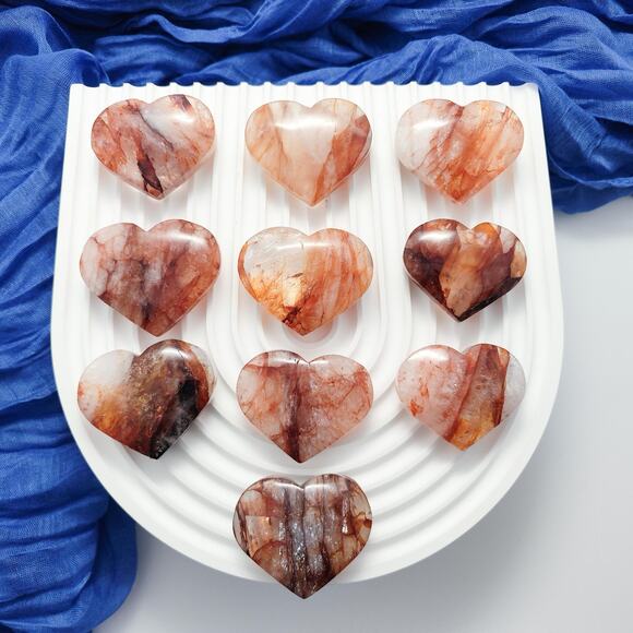Fire Quartz Heart Crystal Carving Passion Crystals - Picture 2 of 9